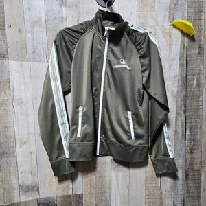 Hurley Vintage Y2K Green Dragon Embroidered Track Jacket Large Streetwear Retro